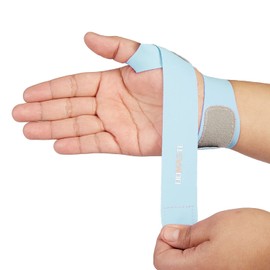 Domaste Pickleball Wrist Brace Support for Tennis, Ultra Thin Elastic Wrist Wraps, Lightweight, Breathable and Skin Friendly(Azure,Right)