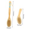 PACKOVE 2pcs Handle Bristle Shower Brush for Exfoliating and Deep