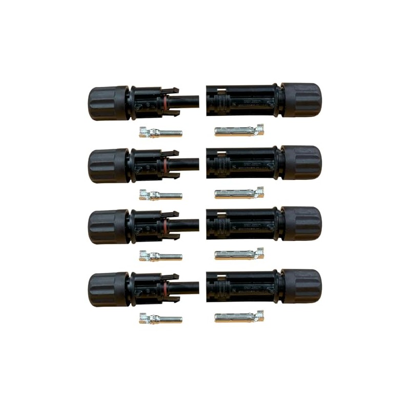 electrosmart 4 x Pairs of Solar Panel Cable Connectors for