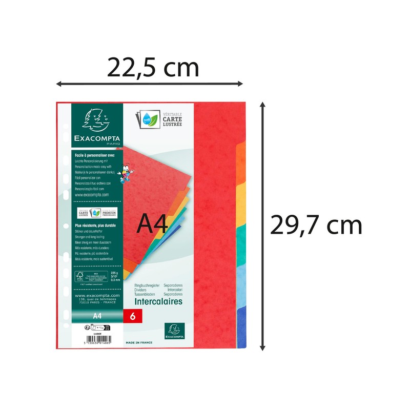 Exacompta - Ref 1406E - Nature Future Dividers - Suitable