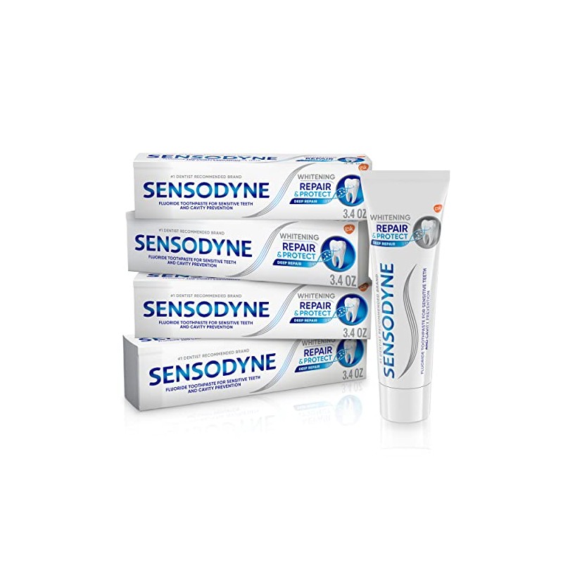 Sensodyne Repair and Protect Whitening Toothpaste, Toothpaste for Sensitive Teeth