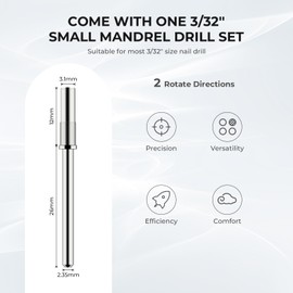 Lavinda Small Sanding Bands Nail Drill Bit, 80 Piece Extra Fine Sanding Bands for Nail Drill with 3.1mm Mandrel Bit for Acrylic Nails Gel Removing Shaping Polishing Nail Salon Use (240 Grit, Zebra)