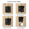 Locking Lock Bolt, Stainless Steel Deadbolt Lock 2 in 1