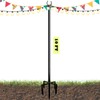 Sprimden 10ft String Light Poles for Outdoors, Outside Light Poles