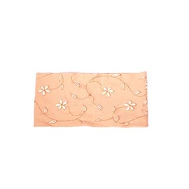 Mia Super Soft Cloth Headband, Beige with Metallic Gold Flowers and Leaves, for Women and Girls 1 pc