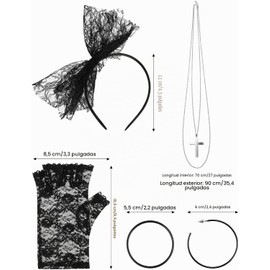 Accesorios de fiesta retro años 80 – Diadema, guantes, aretes, collar y pulseras – Blulu-Headband-01