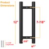 LVYIHAN Matte Black Round Barn Door Handles 12"/16"/18"/24"/36"/48"/59'', Pull Push