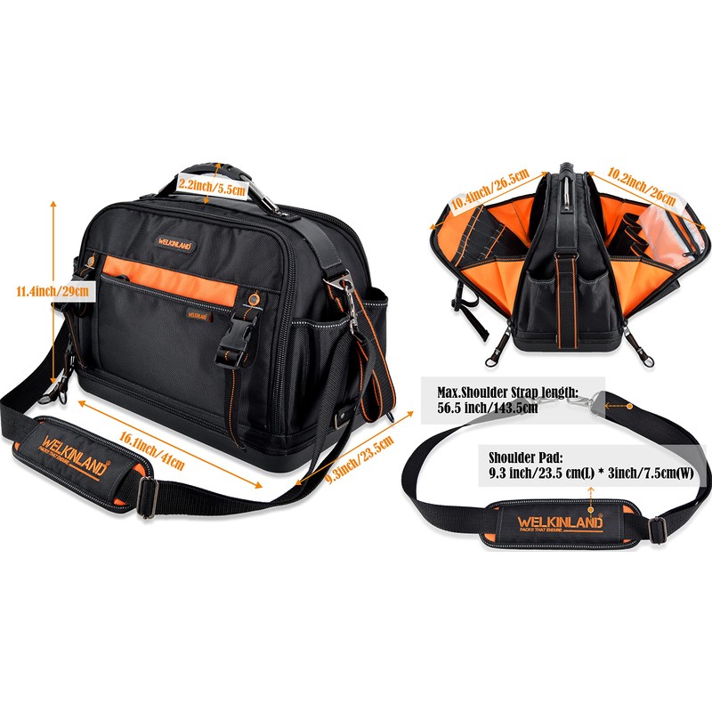 WELKINLAND 42-Pocket Tool Organizer - HVAC & Electrician's Waterproof Tool