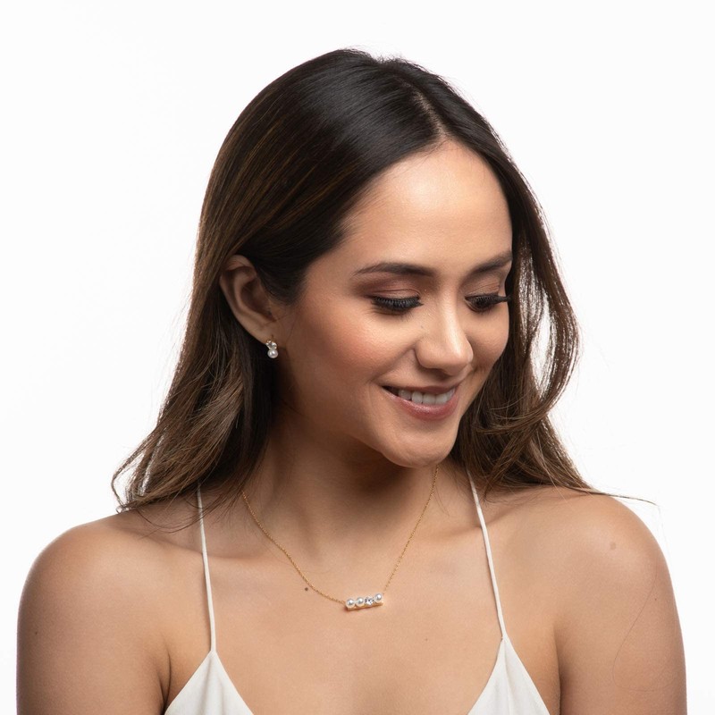 LuckyLy Juego de Joyería para Mujer Oro 18k, Base de