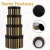 Oairse Gold and Black Stripes Flower Boxes for Arrangements Set