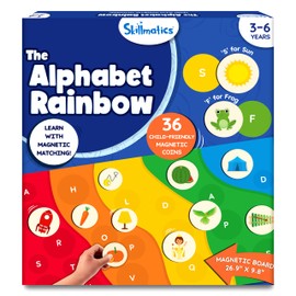 Skillmatics Magnetic Matching Activity - The Alphabet Rainbow, Preschool Learning Toy & Game for Kids, 35+ Magnetic Pieces, Gifts for Girls & Boys Ages 3, 4, 5, 6