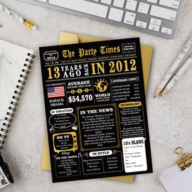 MOROLURU Jumbo 13th Birthday Card, Happy 13th Birthday Decorations for Boys Girls, Funny 13 Year Old Birthday Gifts for Son Daughter, Best 13 Year Old Bday Gifts Ideas for Grandson Granddaughter