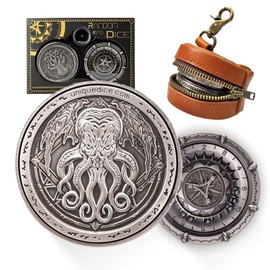 Random King Dice Spinner Dice Cthulhu Metal DND Dice Set 7-in-2 Dual-Spin Wheels Dice Set Unique Dice Spinner Goblins Metal D&D Dice for Dungeons and Dragons DND Gifts- Dice King