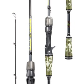 Sougayilang BD Casting Rods,30Ton+24Ton Graphite 2 Pc Fishing Rods with SuperPolymer Handle, “S” Style Hook Keeper Cast-7'0''