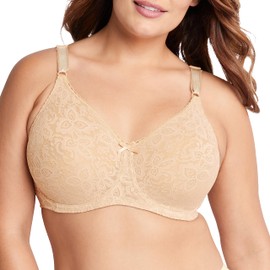Bali #3432 Lace-n-Smooth Underwire NUDE 38 C
