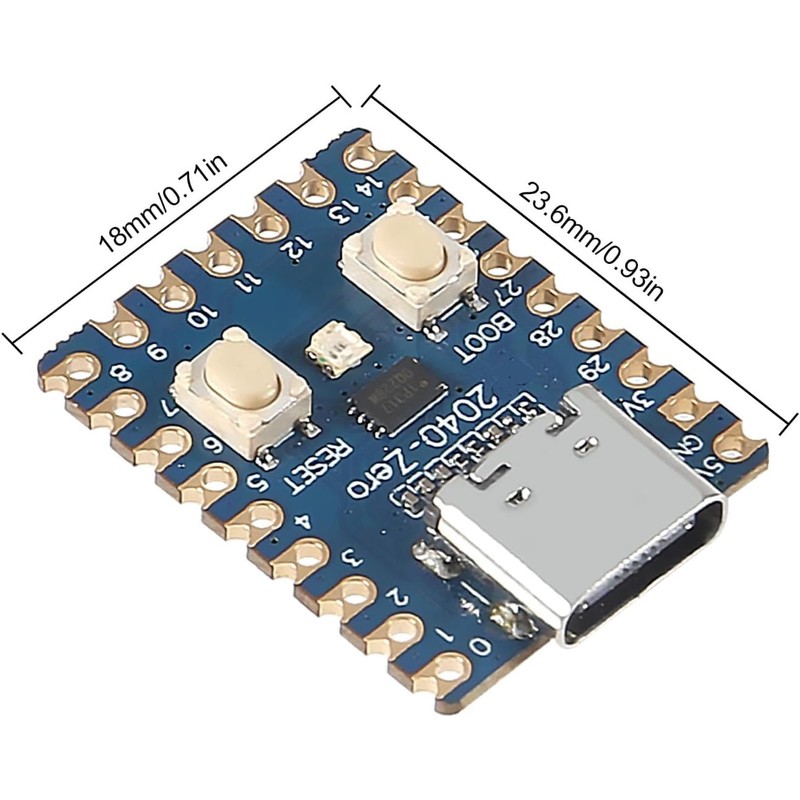 DUBEUYEW 3 Pack Raspberry Pi 2040-Zero Mini Microcontroller Board Based
