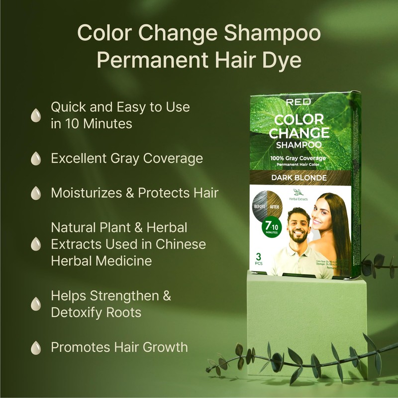 Red by Kiss Color Change Shampoo – Permanent Hair Color