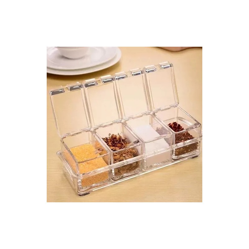 Círculo Especiero Organizador Con 4 Recipientes Multiuso Para Cocina
