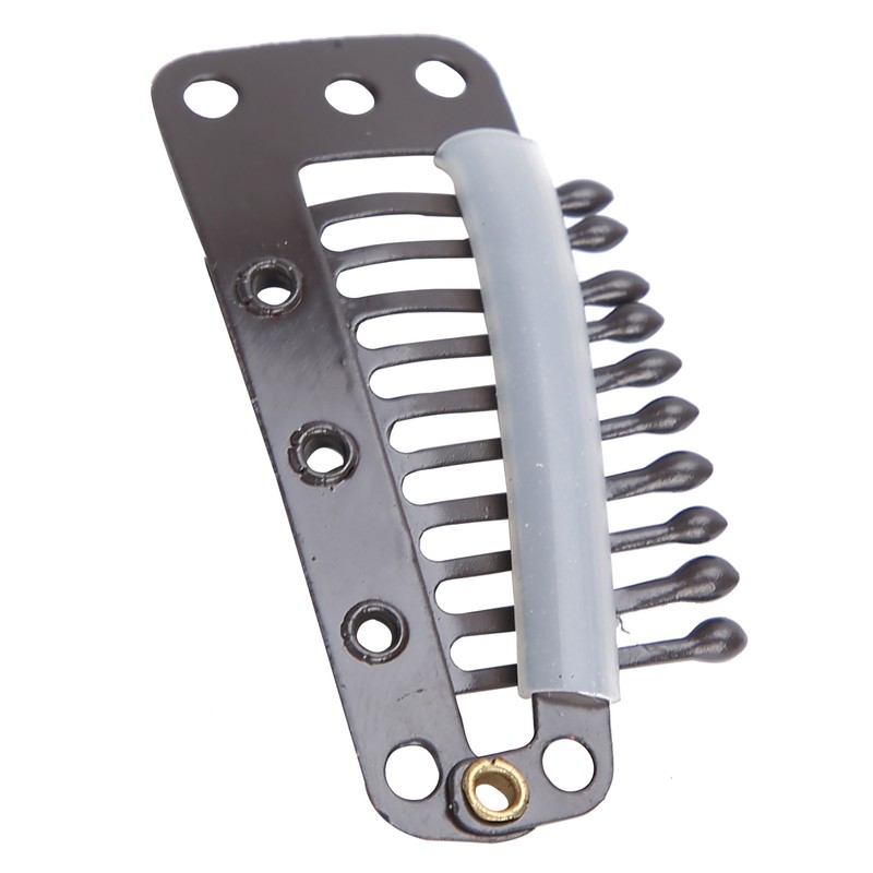 100pcs 10 Teeth Wig Clip Stainless Steel DIY Hairpiece Snap