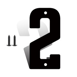 4 Inch Modern Metal House Numbers, Metal Address Numbers and Letters, Black Door Mailbox Number, House Address Letter and Number for Office Home Farm Outside (2)