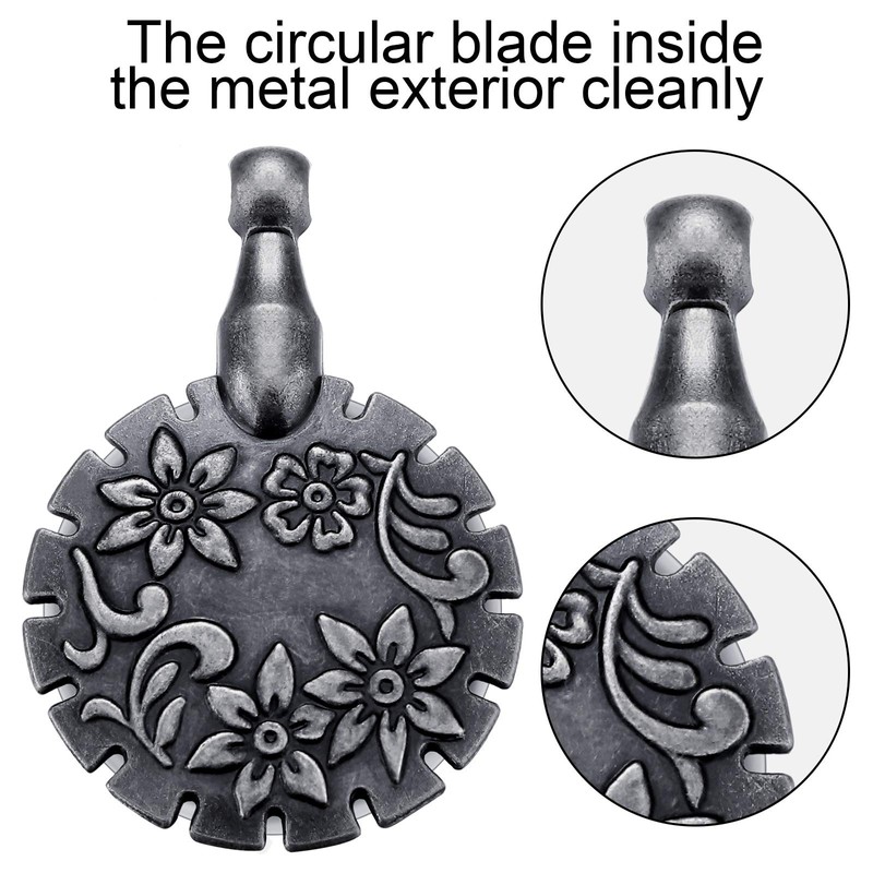 2 Pieces Yarn Cutter Pendants Antique Gold Silver Metal Thread