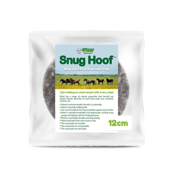 12cm Snug Hoof Pair of Wool Felt Hoof Pad Inserts
