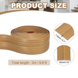 PATIKIL Wall Corner Protector 1.6 in x 10 Ft, Self Adhesive Wall Corner Guard Edge Protector Flexible Peel and Stick Molding Trim for Ceiling Countertop, Yellow Oak Grain
