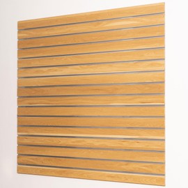 FRAYSCENT MDF Slat Wall Paneling for Retail Display 2 Pack 4'x2', Maple Slatwall Panel for Garage Organizer Shiplap Wall Paneling, Slat Board Garage Slatted Storage Systems, Easy Install Wood Panel
