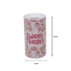 Decorative Candy and Candy Tin Money Box with Lid Food Fund Sweet Treats (Sweet Treats)