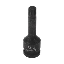 Partuto 1 Pc 12 Point Universal Impact Socket for Car Motorcycle Dirtbike Repair Hardware Tool CR-MO Black 78mm/3.07" 11mm 1/2 Inch Drive