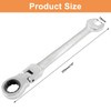 Piutouyar 19mm Flex-Head Ratcheting Wrench, Professional Metric Ratchet Wrench Combination