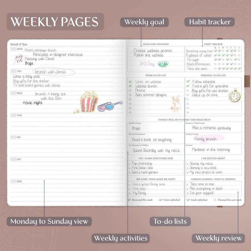 Legend Planner PRO Premium – Large Undated Weekly, Monthly &