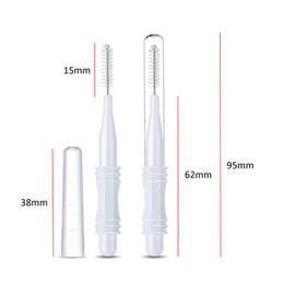 30Pcs Micro Eyebrow Brush Eyelash Extension Applicators Lash Eyebrow Brush Mascara Brush Wand Eyelash Extensions Brush with Cover for Eyebrows and Eyelashes Extensions, White