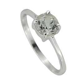 I-be, Rock Crystal Gemstone Ring 925 Sterling Silver 100721/6 KF, Paper, rock crystal