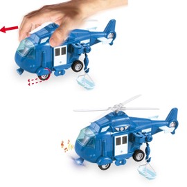Mondo 51184 Motors Friction Pull Back Clutch Helicopter for Kids, Assorted Colors