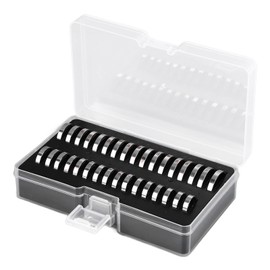 Jiawu Ring Sizer Measuring Tool, Stainless Steel Ring Size Guage, Finger Rings Gauge, Finger Sizing Set with Storage Box, Measures Size 1-33 for Jewelry Making, JIAWUFAZTX72CYG