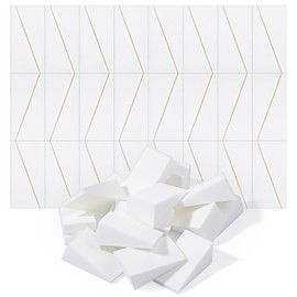 50pcs Makeup Sponge Wedge Shaped Cosmetic Sponge Non-Latex Beauty Blender Makeup Sponges Triangle Shape Foundation Beauty Tool Blending Sponges for Foundation Nail Art Blending Face Painting