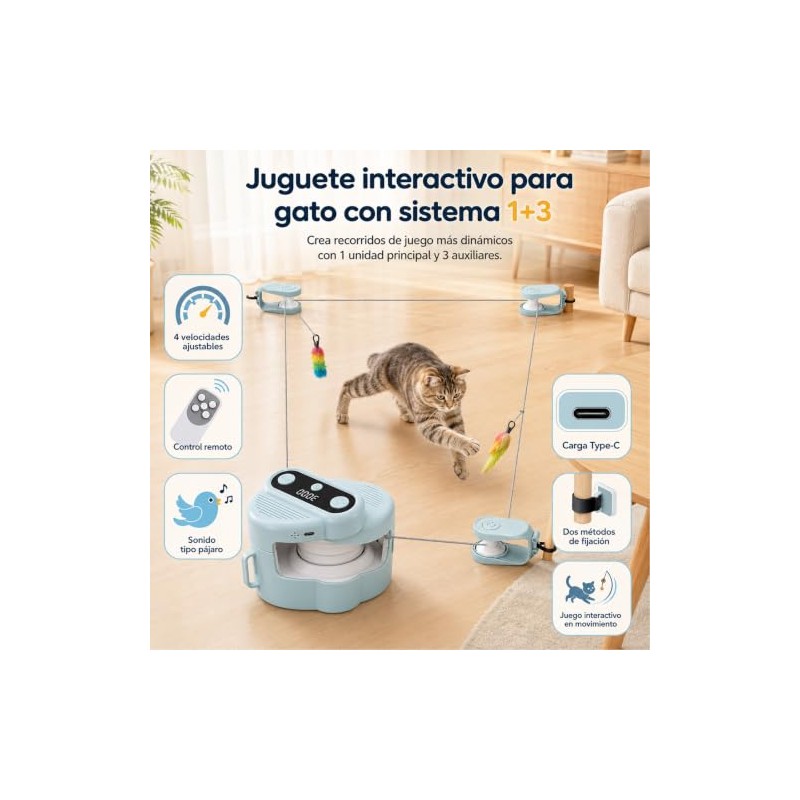 Juguetes para Gatos Interactivos,Cat Running Wheel Interactive Cat Toy con