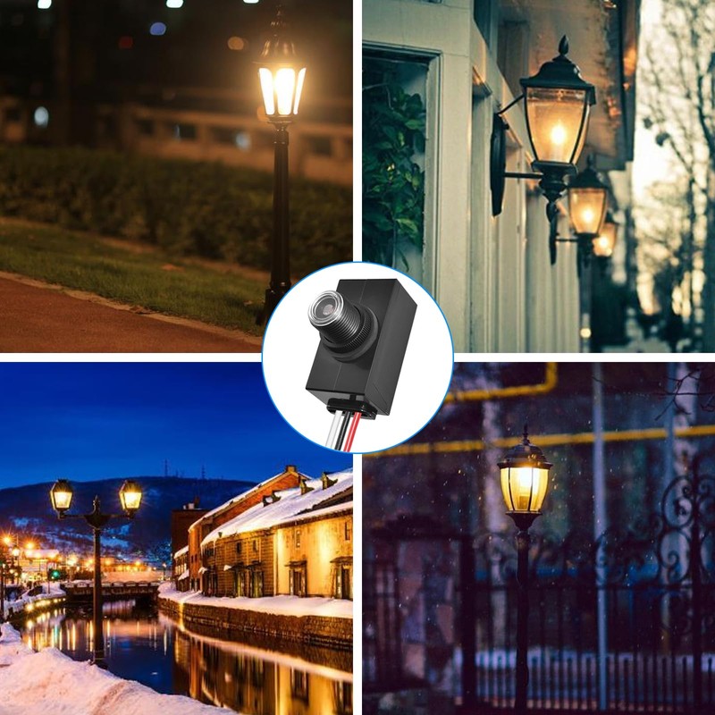 ZDRU 2Pcs Hard-Wired Post Eye Light Control Sensor, 100-277V Auto