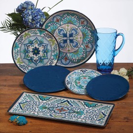 Certified International Cerified International Talavera 3-Piece Melamine Hostess/Serving, Set, Multicolored