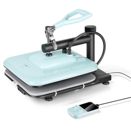 HTVRONT Heat Press Machine for T-Shirts, Heat Press 15 x 15 Professional Heats Up Fast & Distribute Heat Evenly, Swing Away T-Shirt Press Machine for HTV, Sublimation, Heat Transfer Projects (Blue)