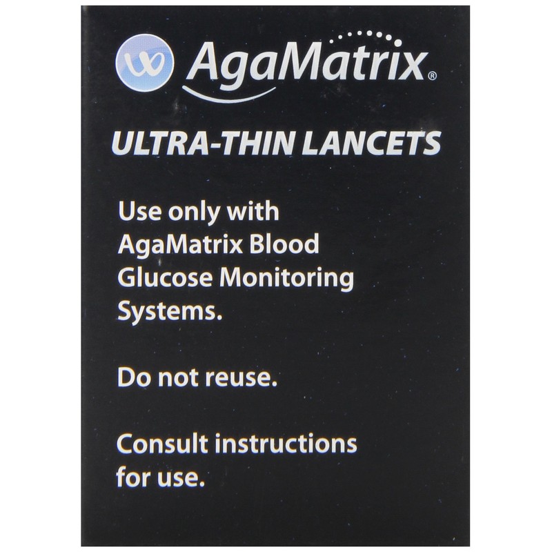AgaMatrix Lancets, 33 Gauge, 100 Count Box
