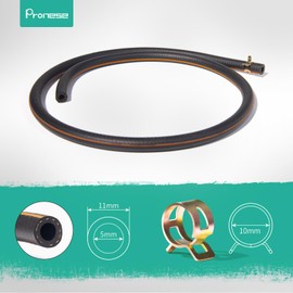 Pronese Fuel Hose, Inner Diameter 0.2 inch (5 mm), Total Length 3.3 ft (1 m), Gasoline Hose, Fuel Hose, High Performance Nitrile Rubber (NBR) Hose, Triple Construction, Oil Resistant, Pressure