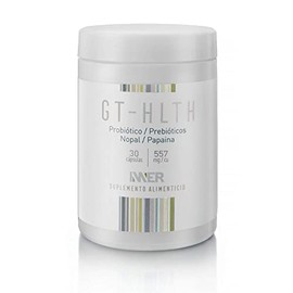 INNER | GT-HLTH | Mejora la Digestión, Previene Estreñimiento, Fortalece Defensas | Probiótico, Prebióticos, Nopal, Papaína | Para 30 días