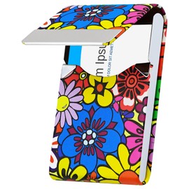 Leehoom Professional Business Card Holder Case, PU Leather RFID Blocking Wallet for Women and Men, Slim Metal Business Carrier Pocket with Magnetic, Name ID Credit Card Case -Sun Flower