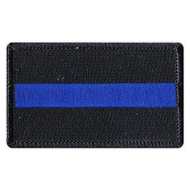 Motorcycle Biker Jacket/Vest Embroidered Patch - Thin Blue Line - Support Our Police Officers