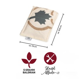 CanadianCat Company | Katzenkissen Love | beige-braun | 5g Baldrian - Katzenspielzeug Schmusekissen