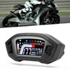 KIMISS Motorcycle Speedometer, Motorcycle Instrument LCD Odometer Waterproof Speed Gauge