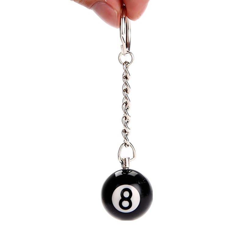 ODETOJOY Billiards Keychain Pool Ball Keychain Lucky 8 Ball Pool