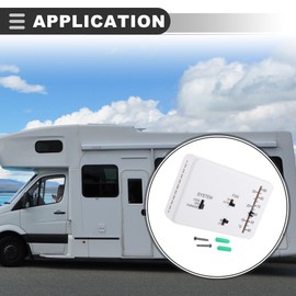 Motoforti Universal RV Car Analog Control Heat Cool Thermostat, Plastic, Alloy, White, 1 Set
